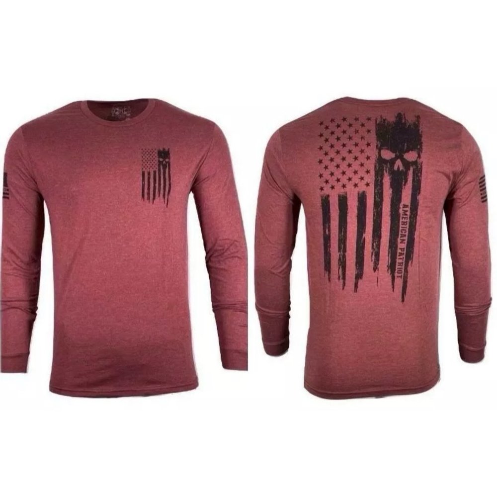 HOWITZER Clothing Men's T-Shirt L/S PATRIOT TORN